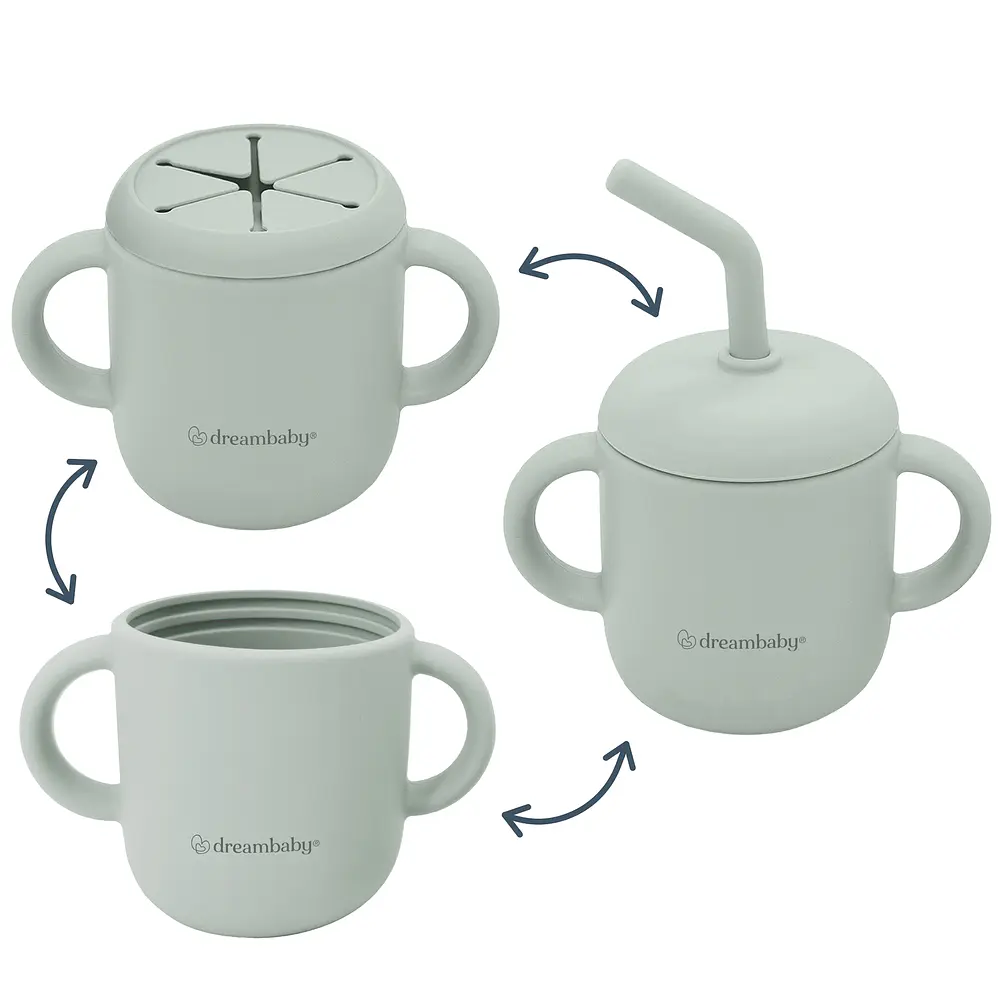 Vaso De Silicona Para Bebida y Snack 3 en 1 Dreambaby 4