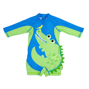 TRAJE DE BAÑO UNA PIEZA Swimsuit COCODRILO Zoocchini (6-12M)