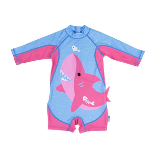TRAJE DE BAÑO UNA PIEZA Swimsuit TIBURÓN Zoocchini  (2T/3T)
