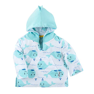 PONCHO DE TOALLA BALLENA Zoocchini (0-12M)