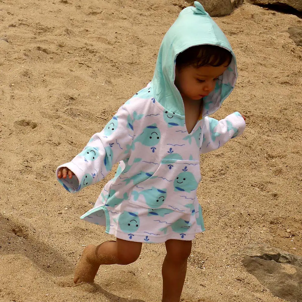 PONCHO DE TOALLA BALLENA Zoocchini (0-12M) 2