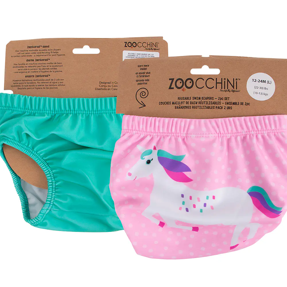 Pack 2 Traje de Baño con Pañal UNICORNIO Zoocchini (12-24M) 2