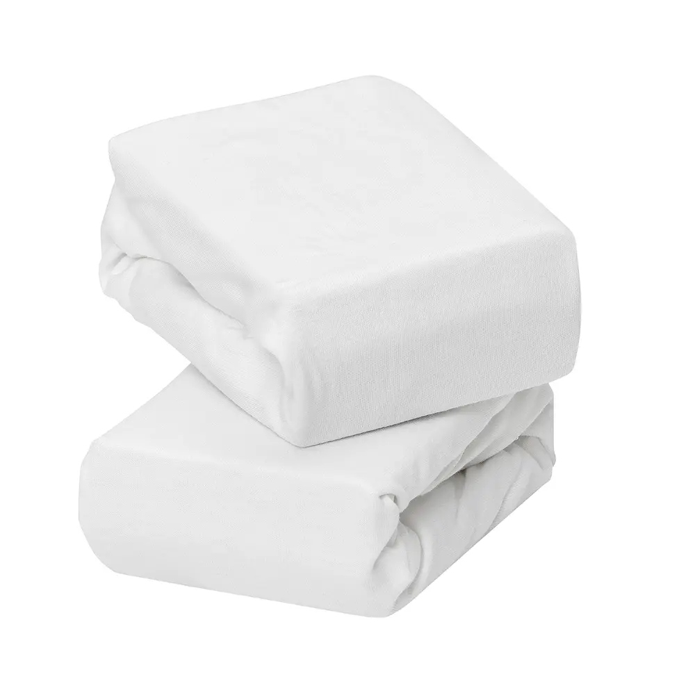 Pack 2 Sábanas Bajeras Moises  68x 97x 10cm BLANCO Clevamama 2