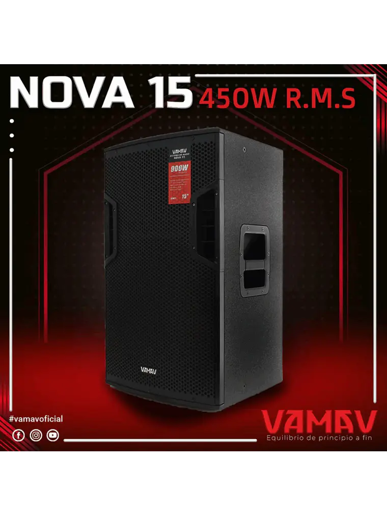 Vamav Nova 15 Caja Activa 15″ 450W RMS 4