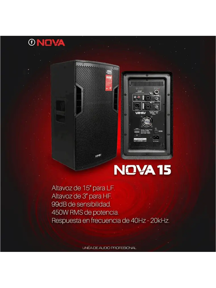 Vamav Nova 15 Caja Activa 15″ 450W RMS 6