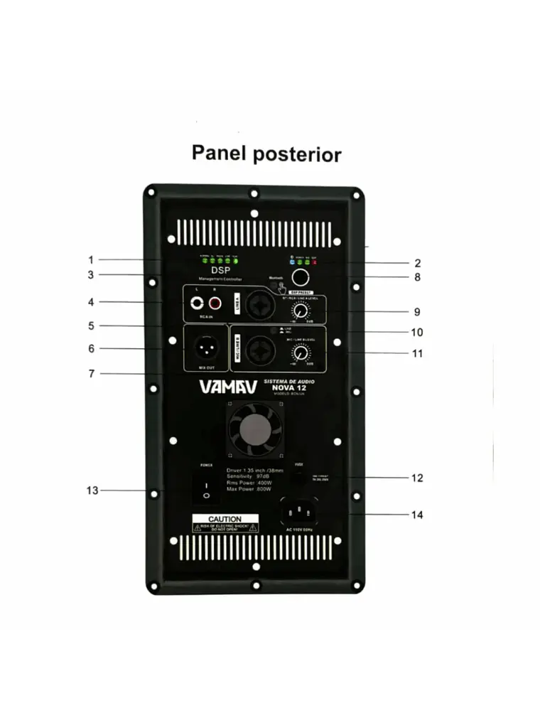 Vamav NOVA 12 Caja Activa 12″ 400W RMS 3