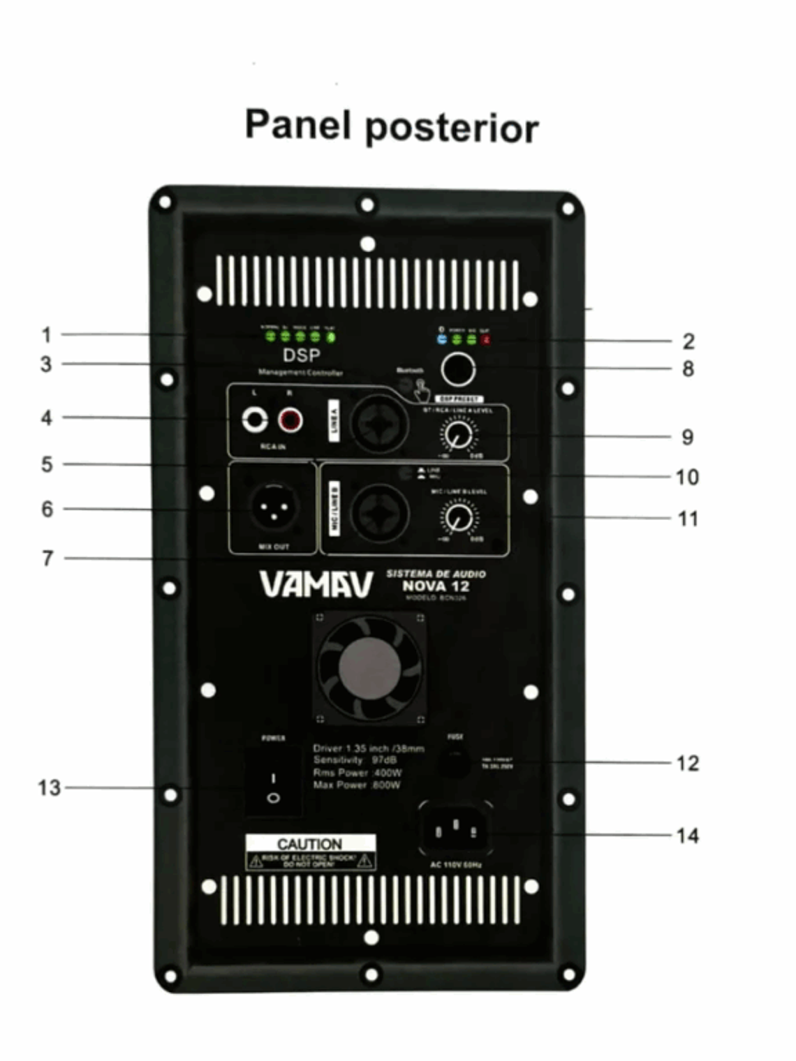 Vamav NOVA 12 Caja Activa 12″ 400W RMS 3
