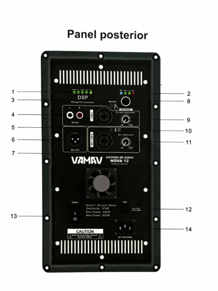 Vamav NOVA 12 Caja Activa 12″ 400W RMS 3