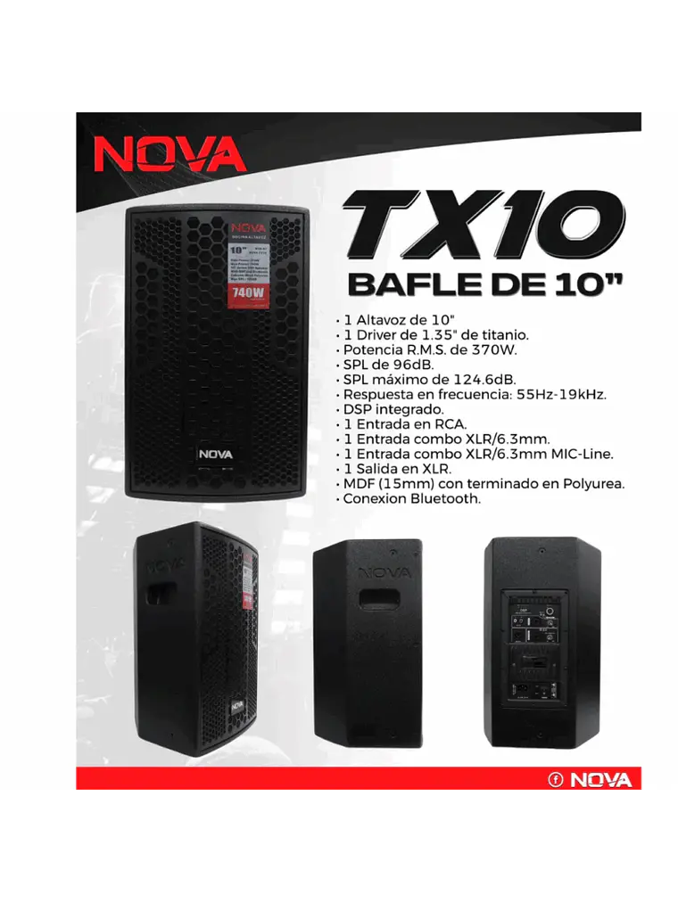 Vamav NOVA TX10 Caja Activa 10″ 350W RMS 3