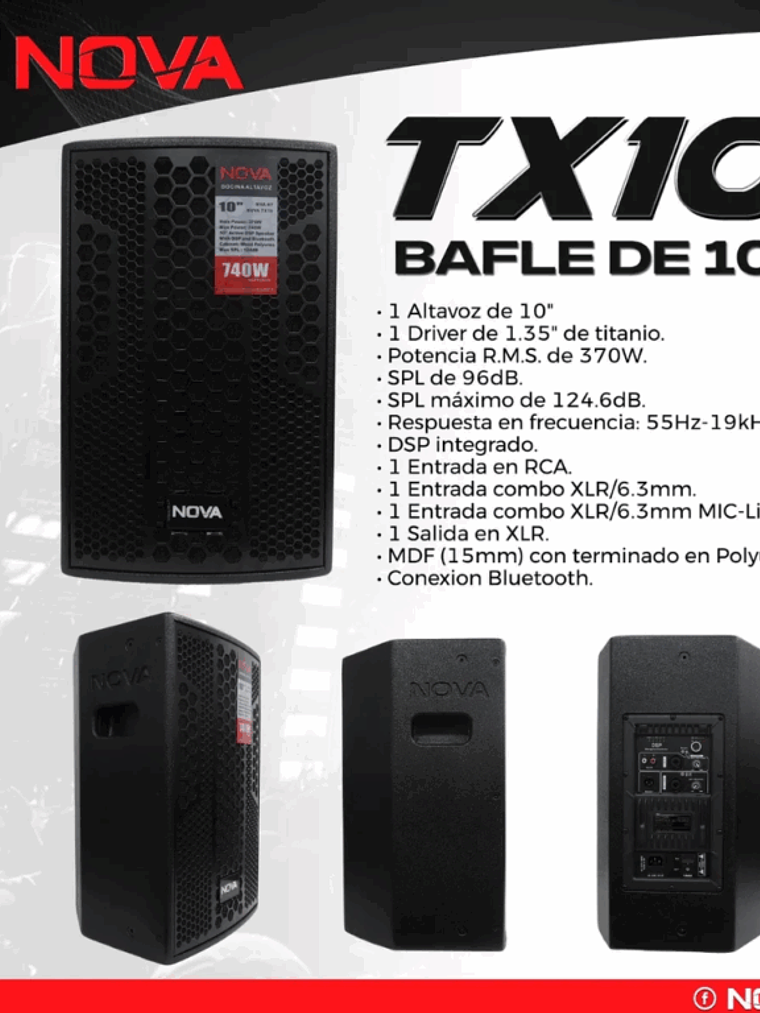 Vamav NOVA TX10 Caja Activa 10″ 350W RMS 3