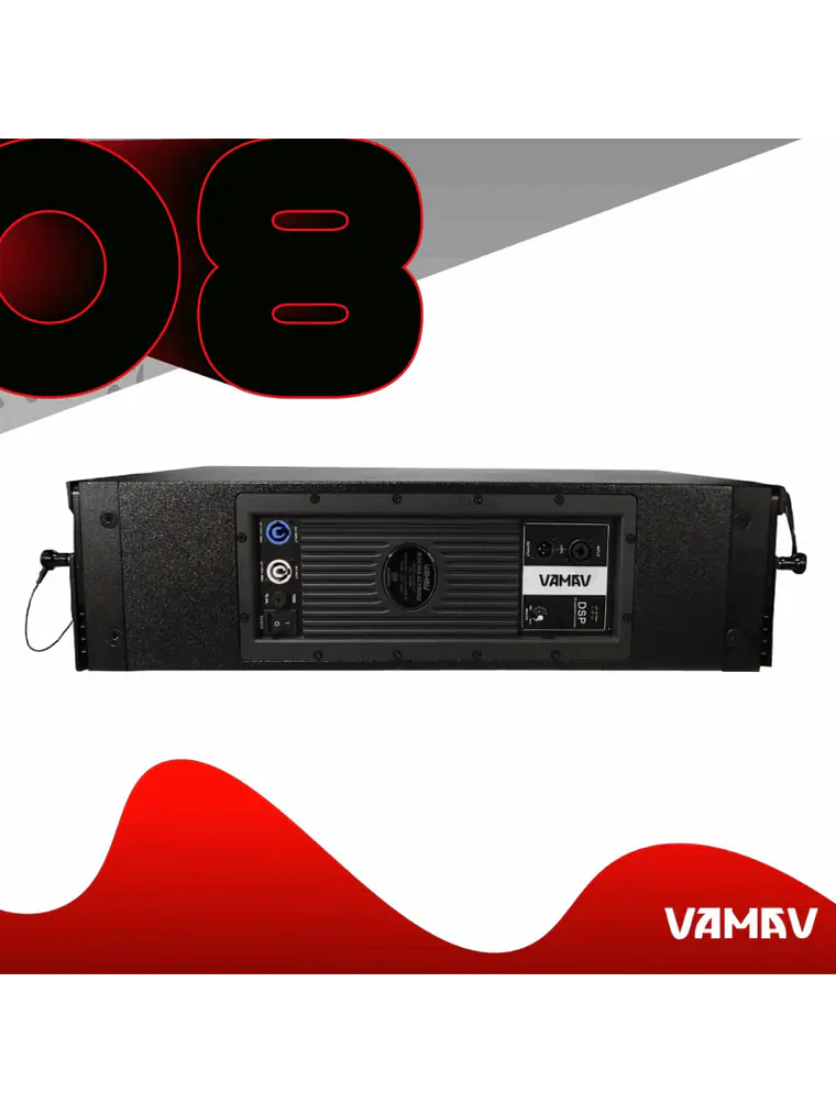 Vamav VXT 208 – Line Array Activo 8″ 500W RMS 3