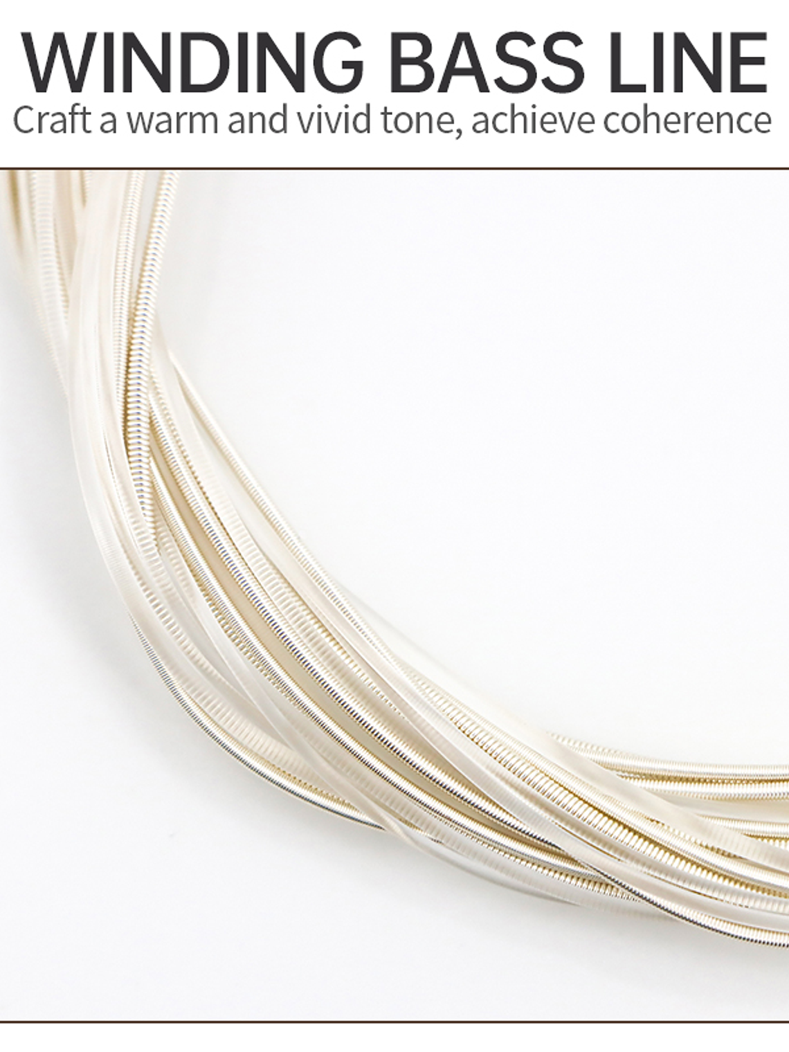 MOGE MC43 Set de Cuerdas de Nylon Plateadas 2