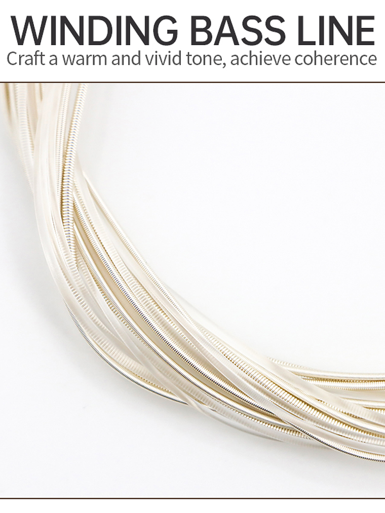 MOGE MC43 Set de Cuerdas de Nylon Plateadas 2