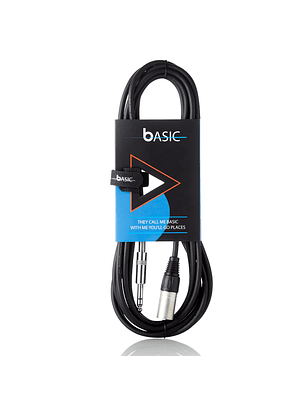 Cable de micrófono XLR M - Plug balanceado / 3 metros