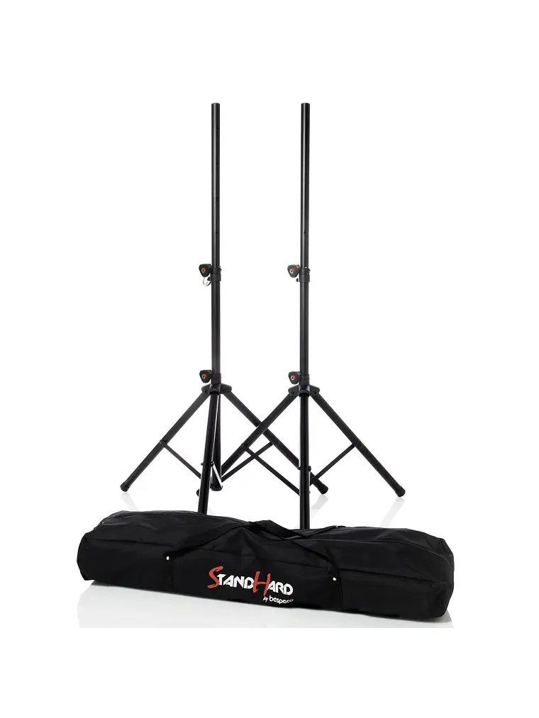 Par de atriles para parlante con bolso Bespeco 1
