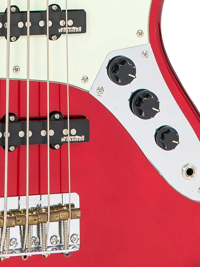 Bajo vintage VJ74 reeditado ~ Candy Apple Red 3