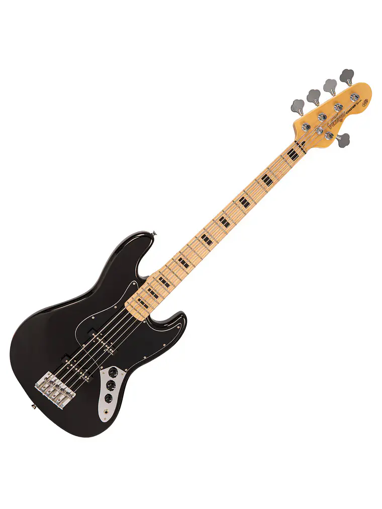 Vintage V495 Coaster Series Bajo de 5 Cuerdas ~ Boulevard Black 1