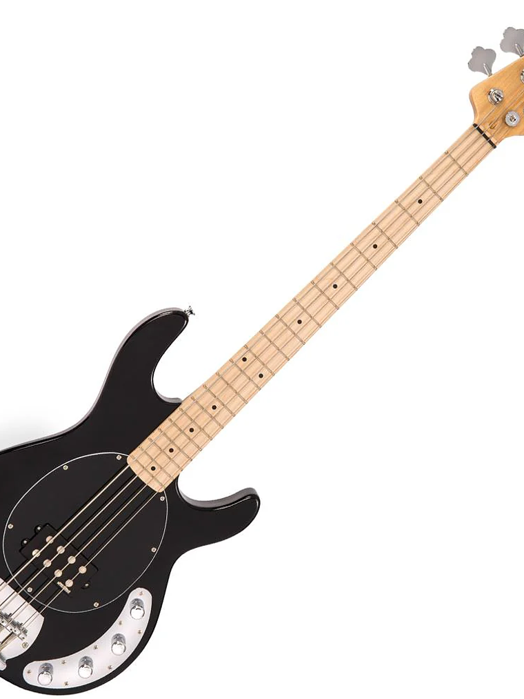 Vintage V96 Reeditado bajo activo de 4 cuerdas ~ Negro 1