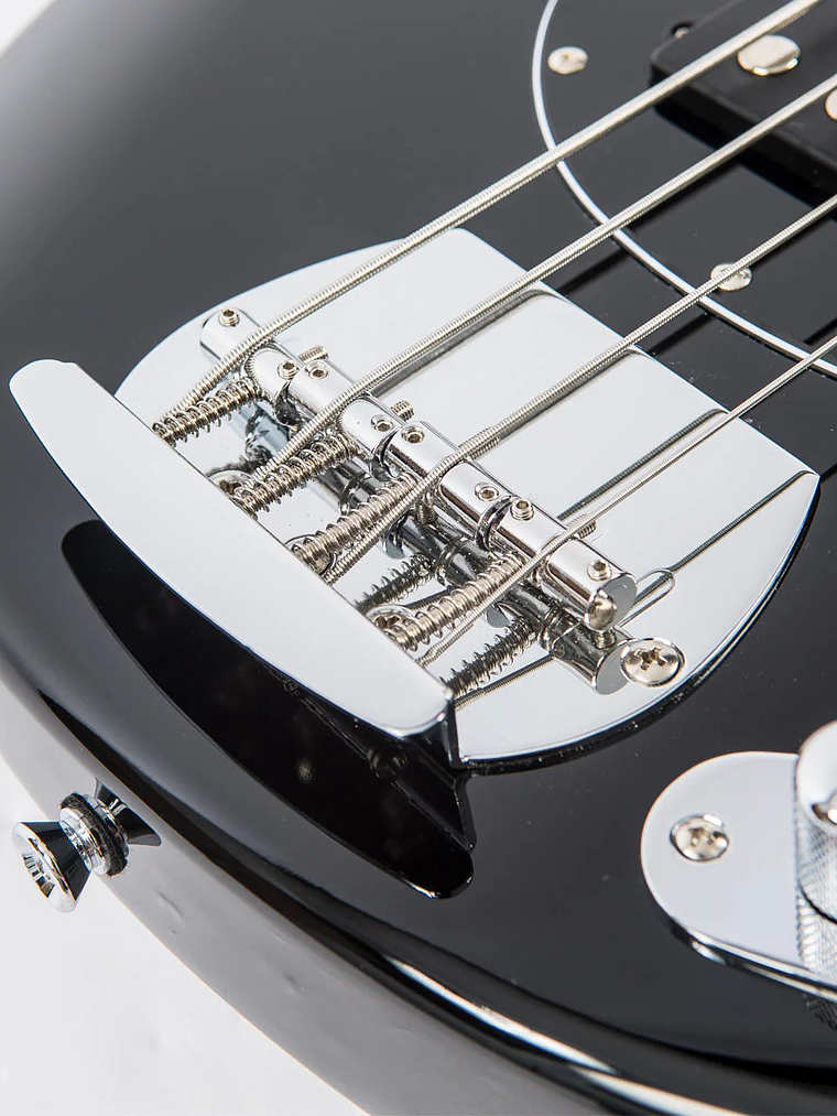 Vintage V96 Reeditado bajo activo de 4 cuerdas ~ Negro 4