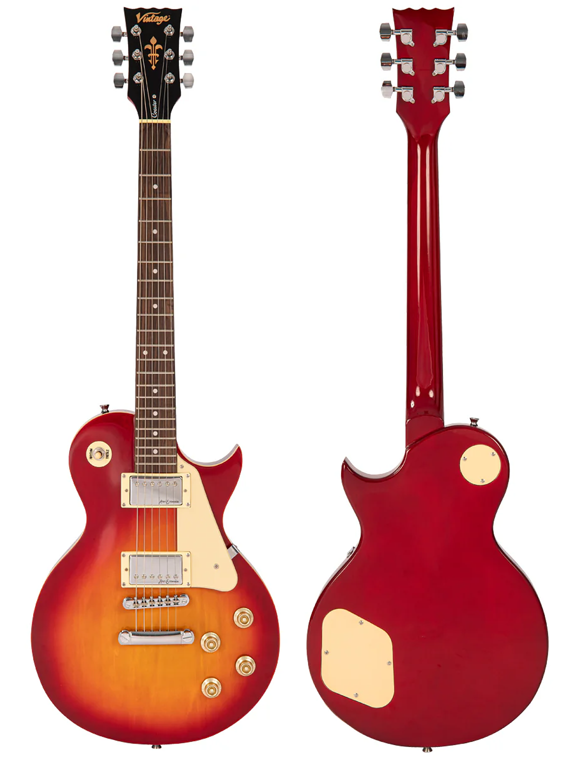 Guitarra eléctrica Vintage V10 Coaster Series ~ Cherry Sunburst 3