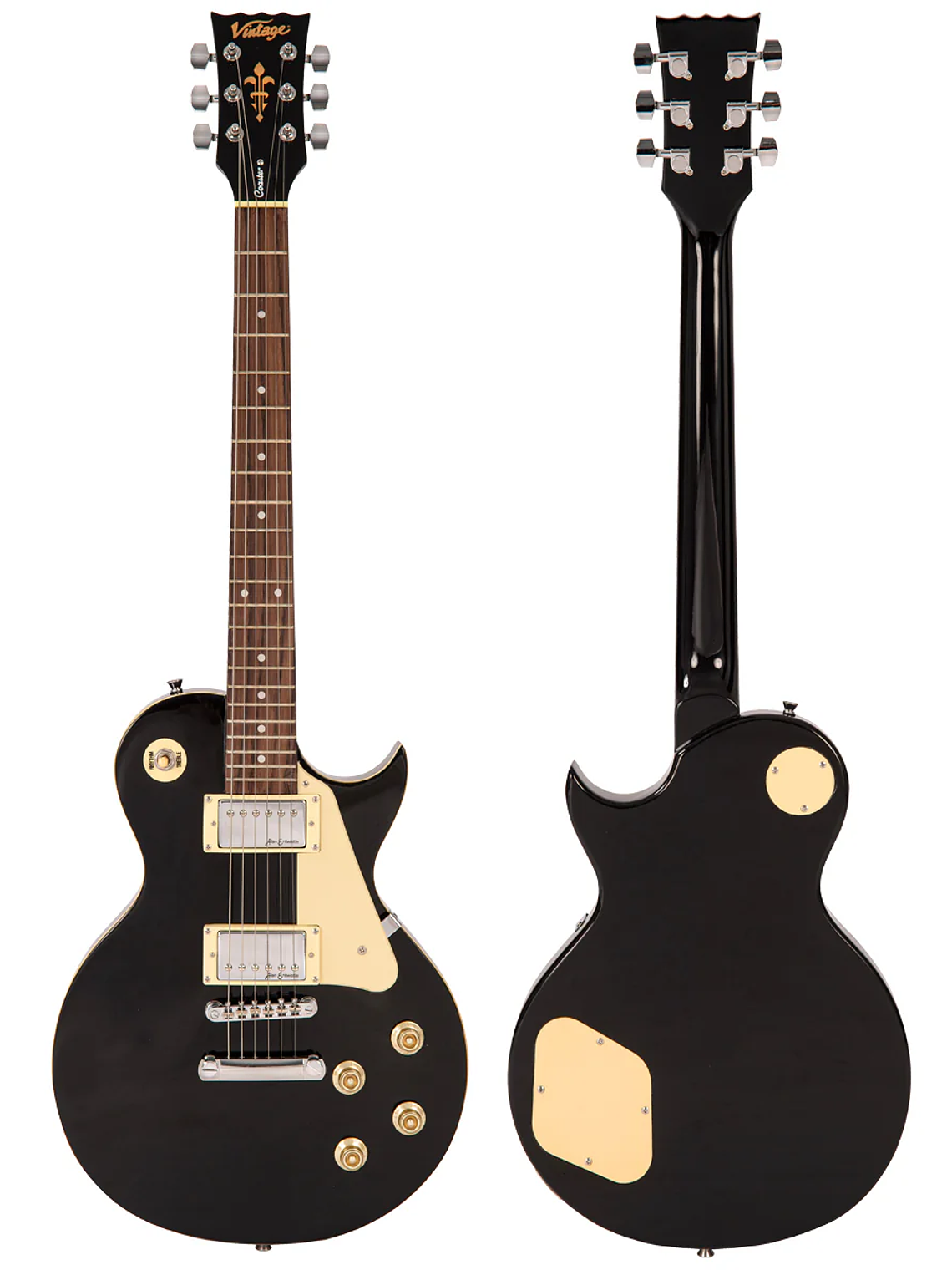 Vintage V10 Coaster Series Guitarra Eléctrica ~ Boulevard Black 3