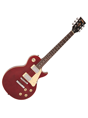 Guitarra eléctrica Vintage V10 Coaster Series ~ Vino Rojo