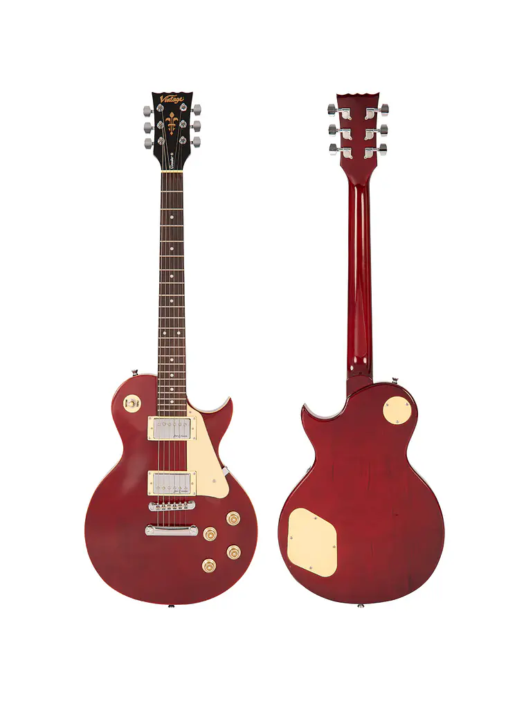 Guitarra eléctrica Vintage V10 Coaster Series ~ Vino Rojo 3