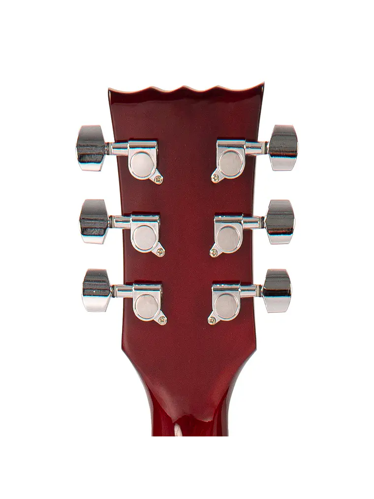 Guitarra eléctrica Vintage V10 Coaster Series ~ Vino Rojo 7