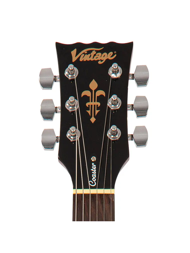 Guitarra eléctrica Vintage V10 Coaster Series ~ Vino Rojo 6