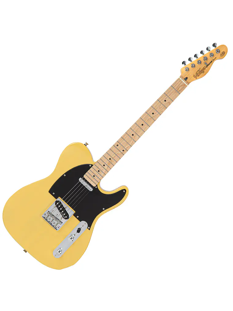 Vintage V20 Maple Coaster Series Guitarra Eléctrica ~ Butterscotch 1