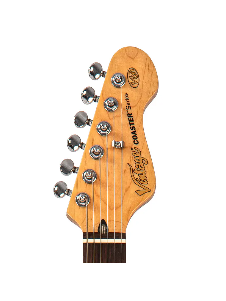 Guitarra eléctrica de la serie Vintage V60 Coaster ~ Candy Apple Blue 5