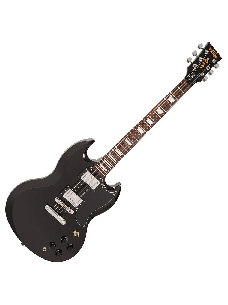Vintage V69 Coaster Series Guitarra Eléctrica ~ Boulevard Black 1