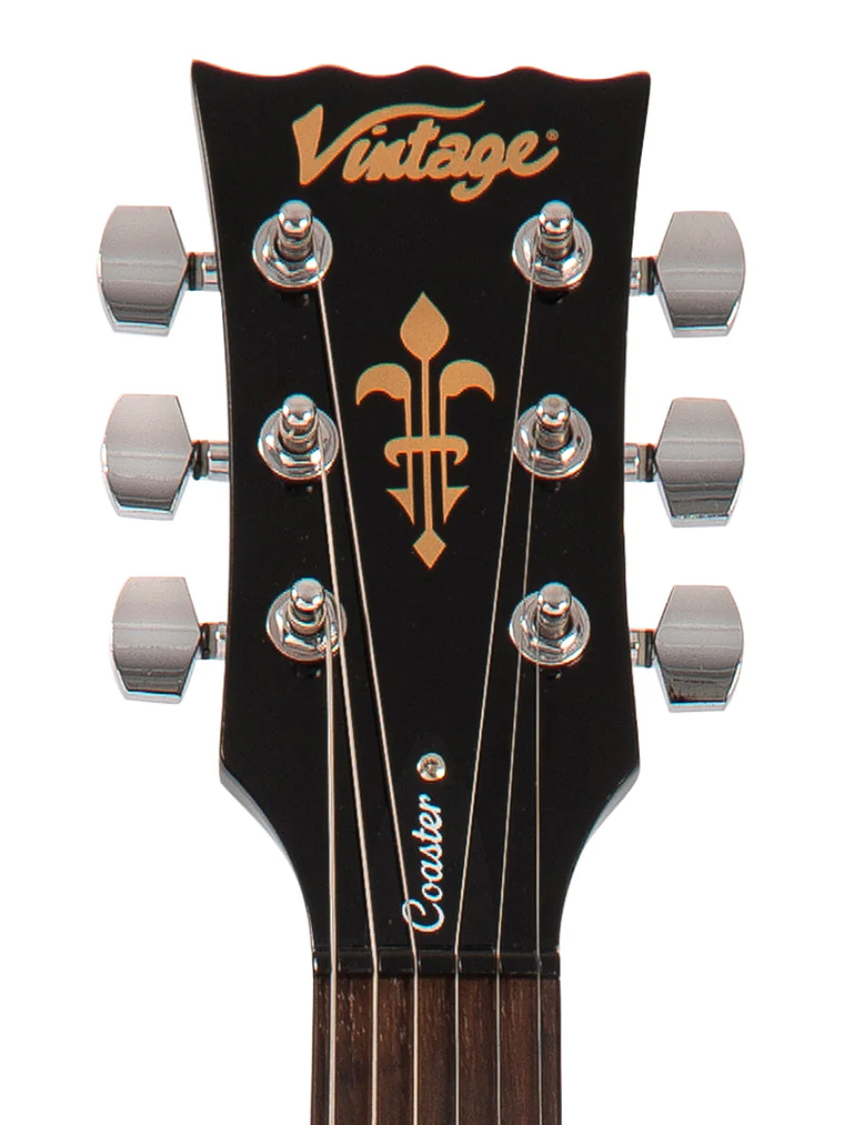 Vintage V69 Coaster Series Guitarra Eléctrica ~ Boulevard Black 6