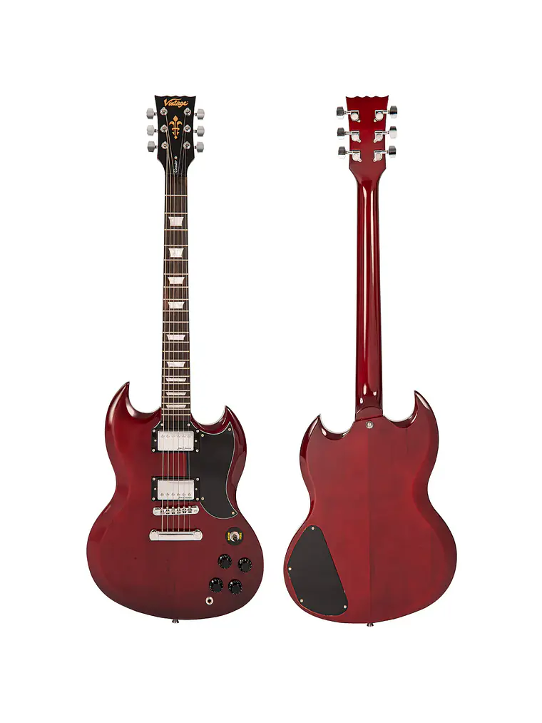 Guitarra eléctrica Vintage V69 Coaster Series ~ Cherry Red 3