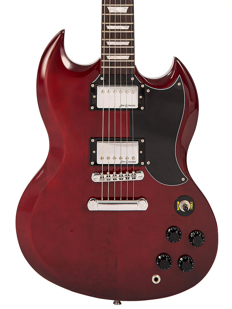 Guitarra eléctrica Vintage V69 Coaster Series ~ Cherry Red 4