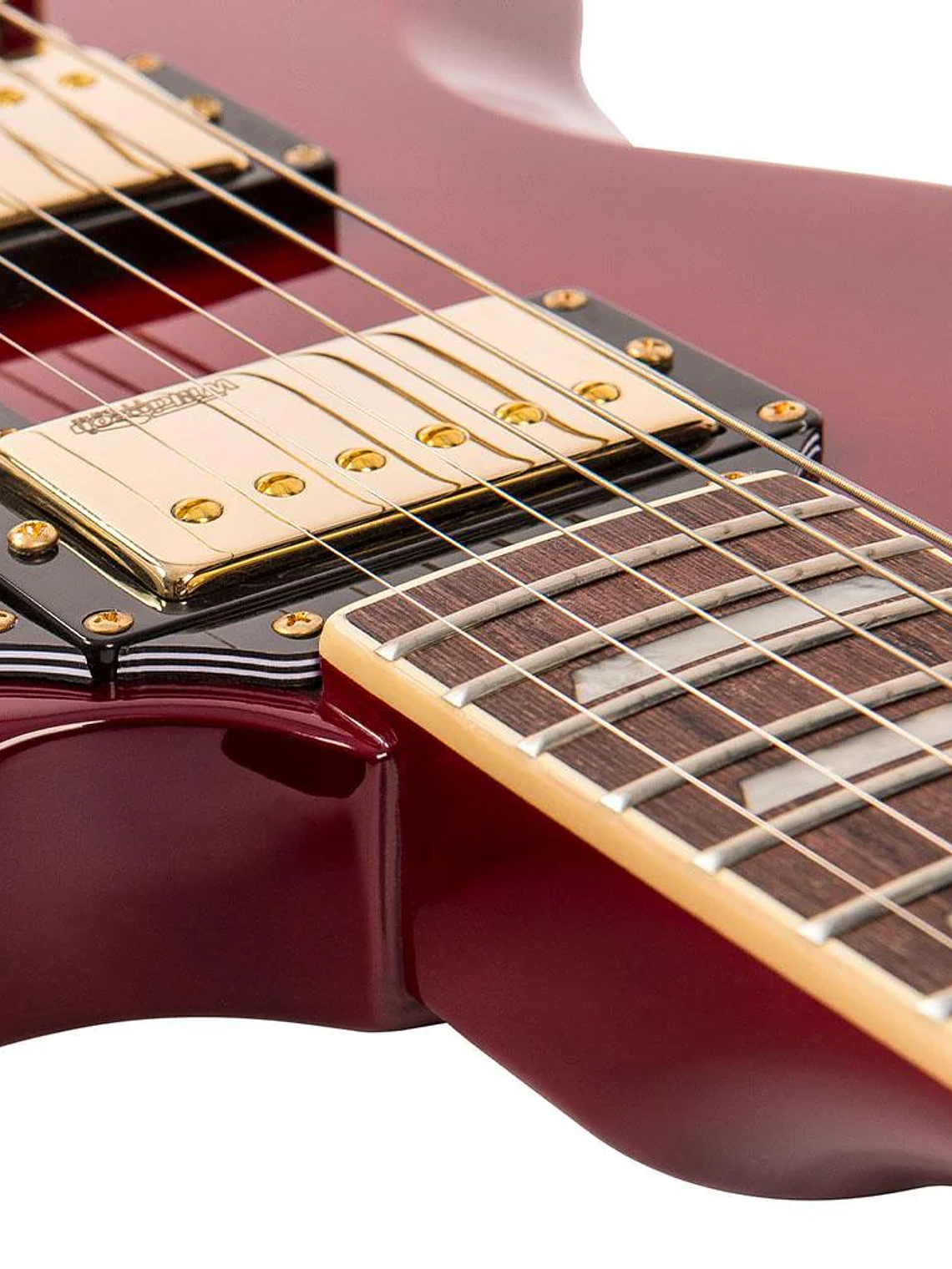 Guitarra eléctrica vintage VS6 reeditada ~ Hardware Cherry Red/Gold 7