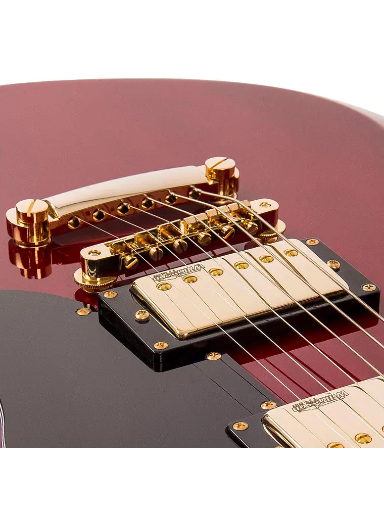 Guitarra eléctrica vintage VS6  ~ Hardware Cherry Red/Gold 6
