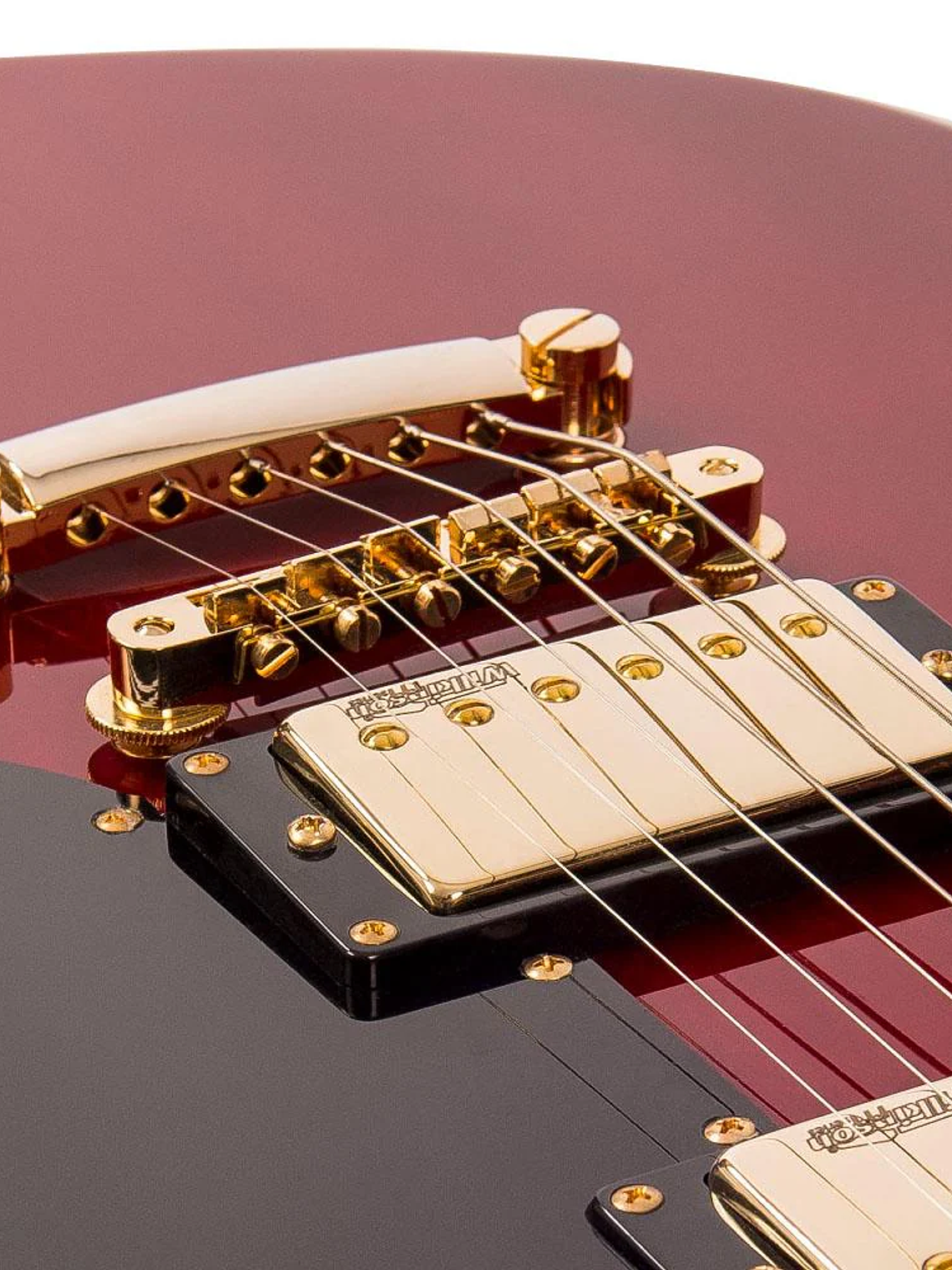 Guitarra eléctrica vintage VS6 reeditada ~ Hardware Cherry Red/Gold 6