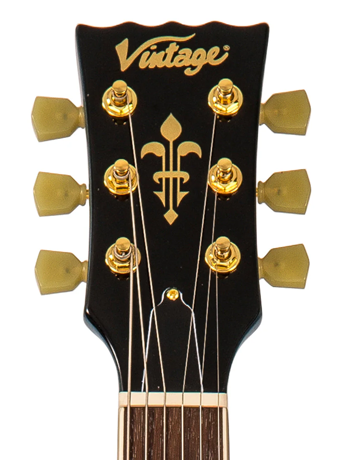 Guitarra eléctrica reeditada vintage V100M Mini Double Coil ~ Gun Hill Blue 5