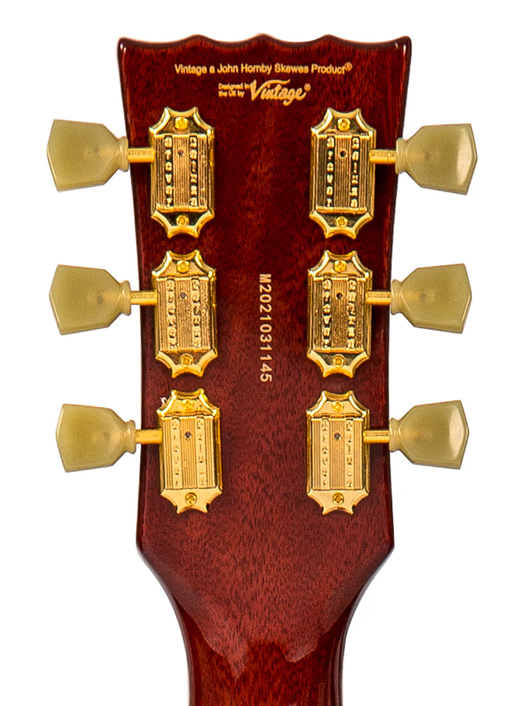 Guitarra eléctrica reeditada vintage V100M Mini Double Coil ~ Gun Hill Blue 6