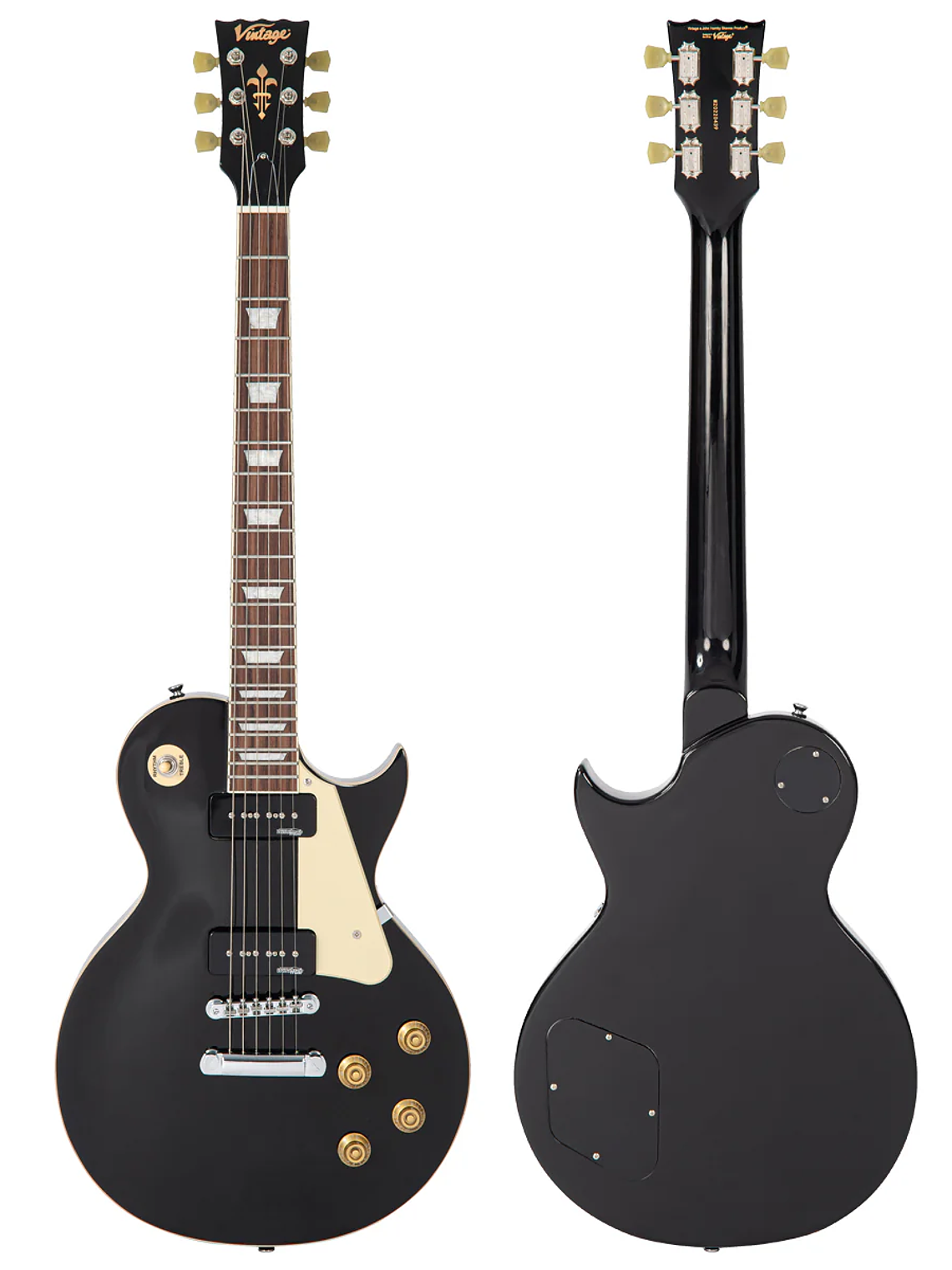 Guitarra eléctrica vintage V100P reeditada ~ Boulevard Black 3