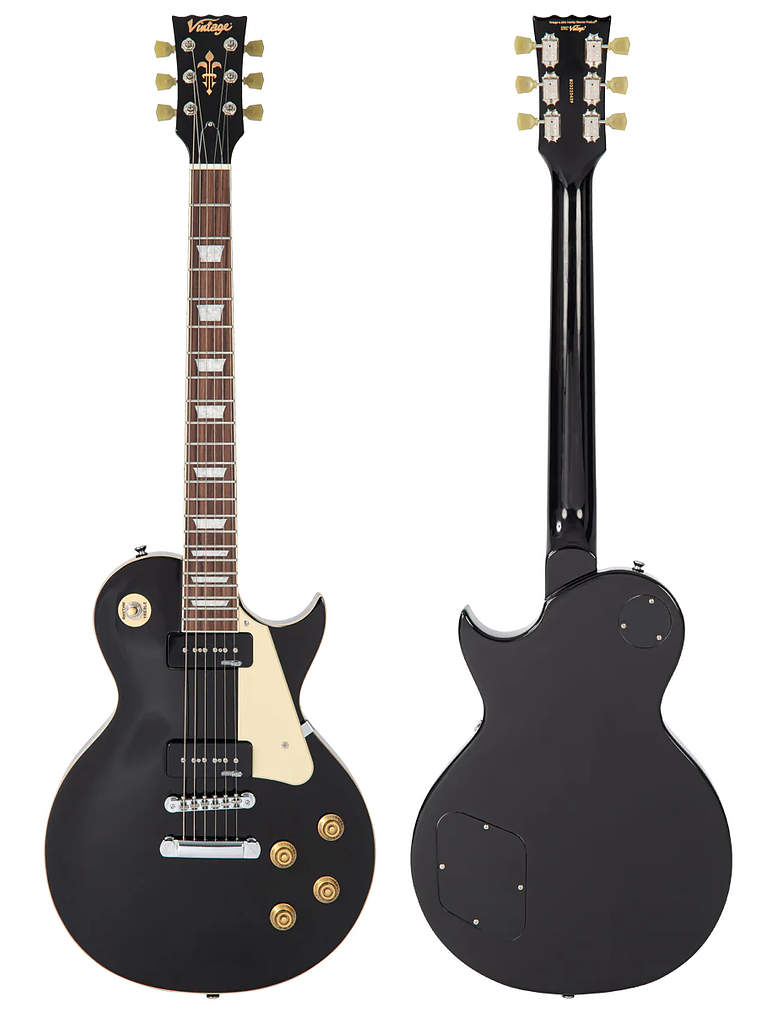 Guitarra eléctrica vintage V100P reeditada ~ Boulevard Black 3