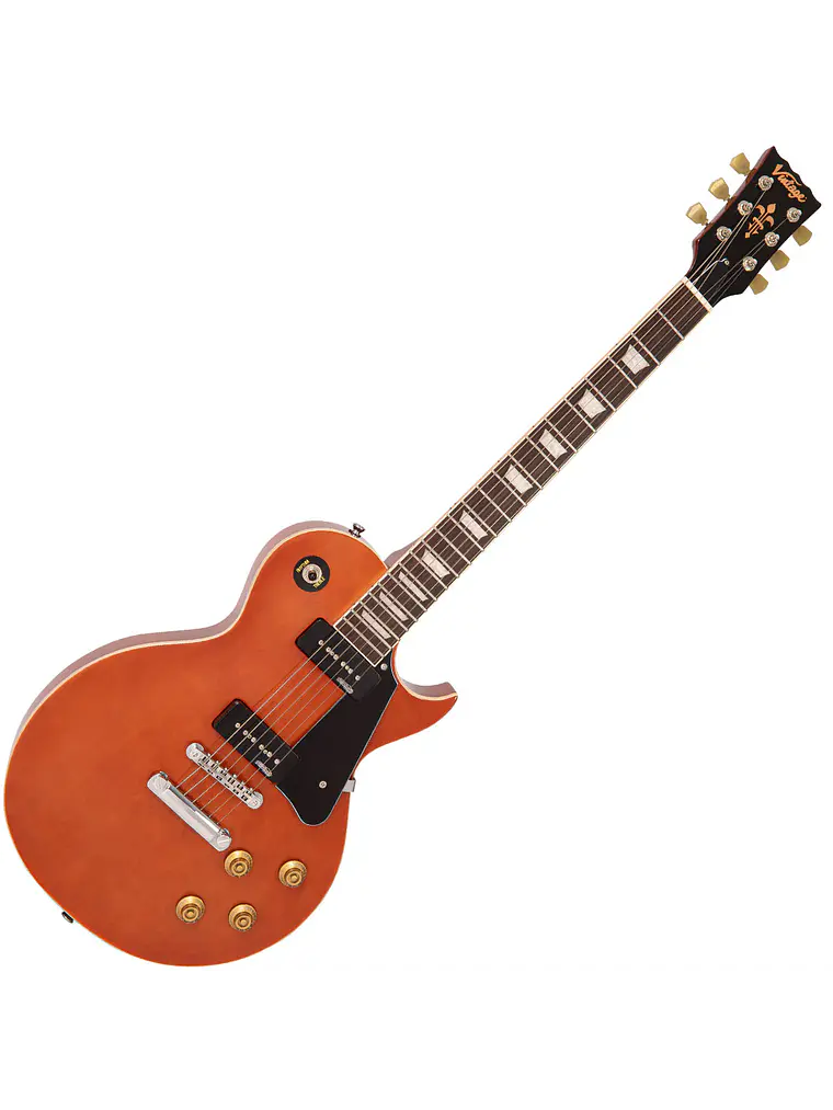 Guitarra eléctrica vintage V100P  ~ Caoba natural 1
