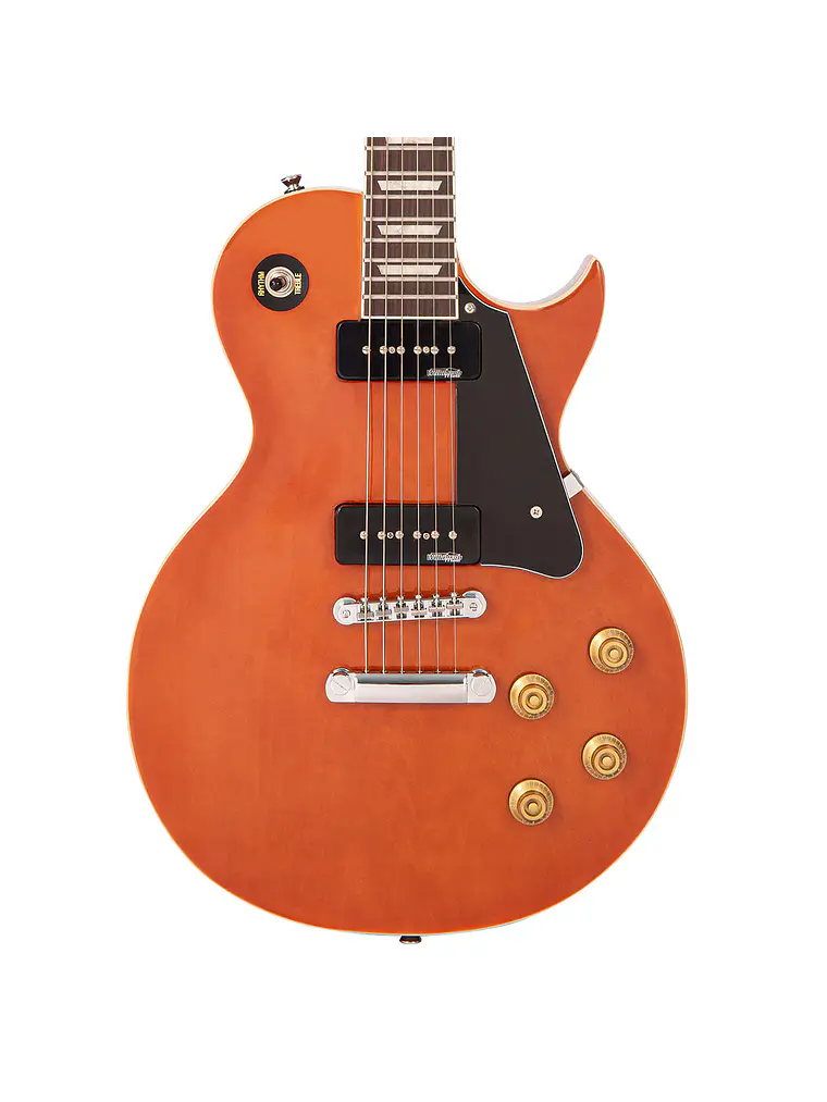 Guitarra eléctrica vintage V100P  ~ Caoba natural 4