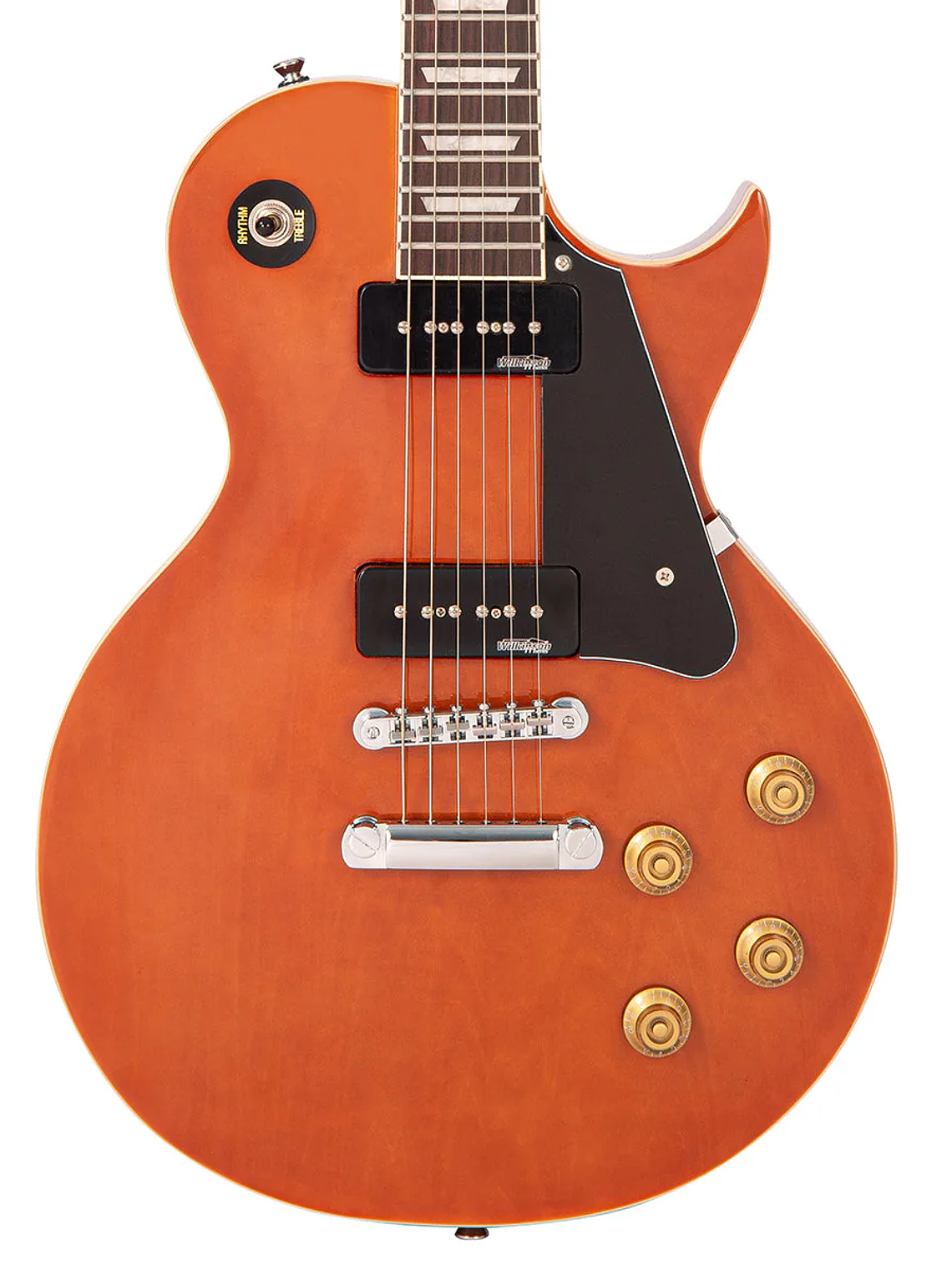 Guitarra eléctrica vintage V100P reeditada ~ Caoba natural 4