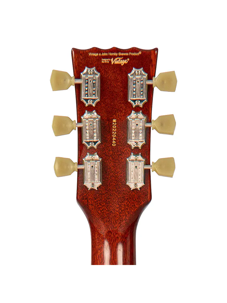 Guitarra eléctrica vintage V100P  ~ Caoba natural 7