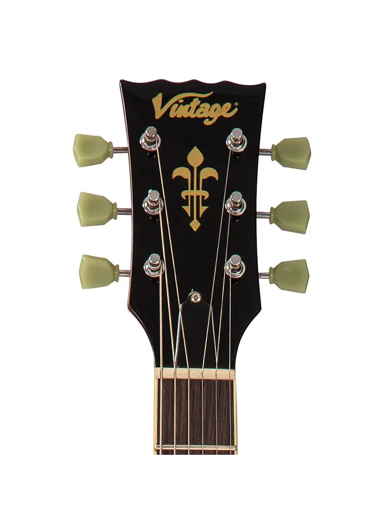 Guitarra eléctrica vintage V100T  ~ Flamed thru Honeyburst 5
