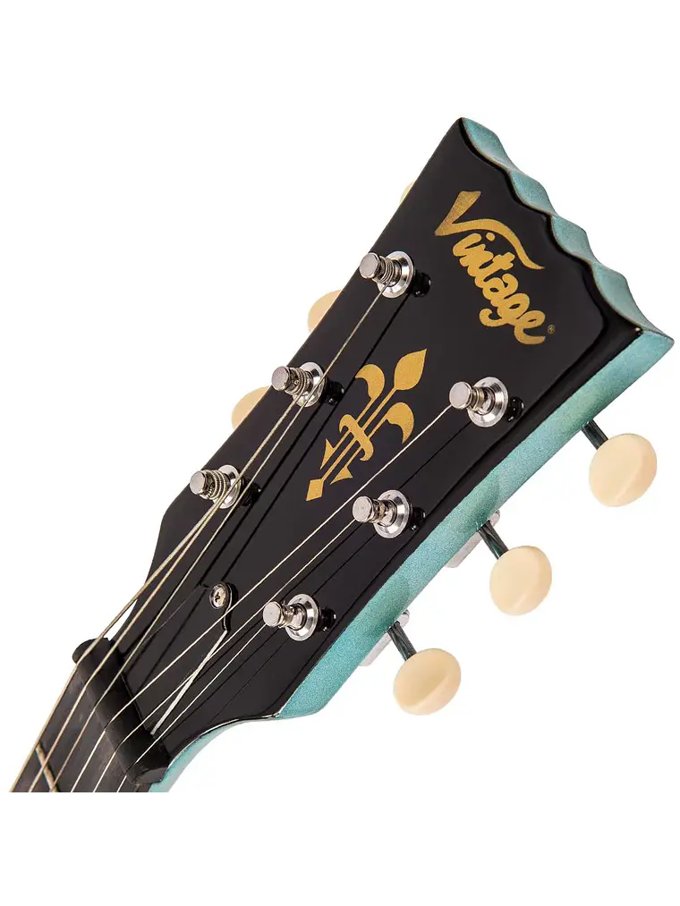 Guitarra eléctrica vintage V120 reeditada ~ Gun Hill Blue 9