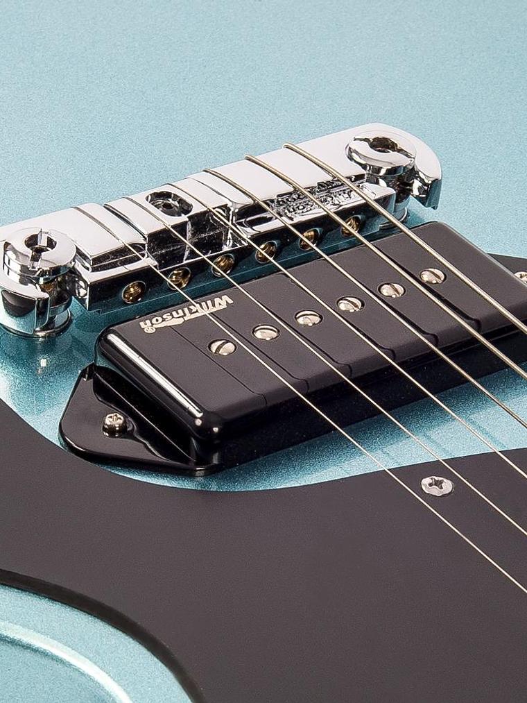 Guitarra eléctrica vintage V120 reeditada ~ Gun Hill Blue 7