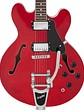 Vintage VSA500B Reeditado Guitarra semiacústica con Bigsby ~ Cherry Red - Miniatura 2